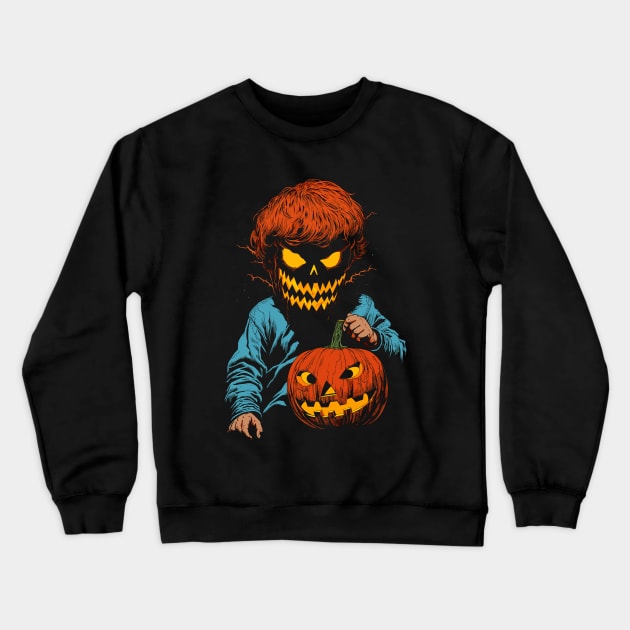 Scary Halloween Crewneck Sweatshirt by aphian